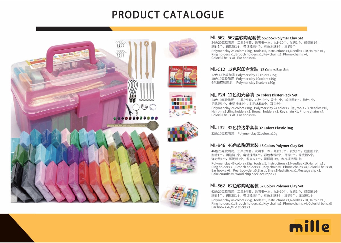 Polymer clay product colors